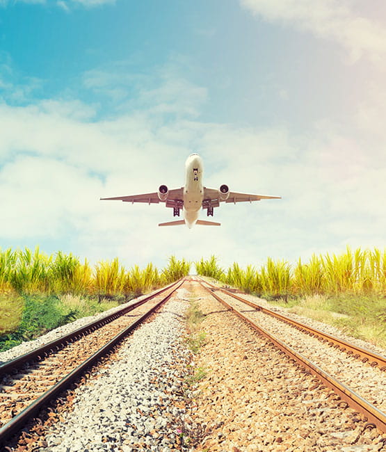 Avion en train d'attérir